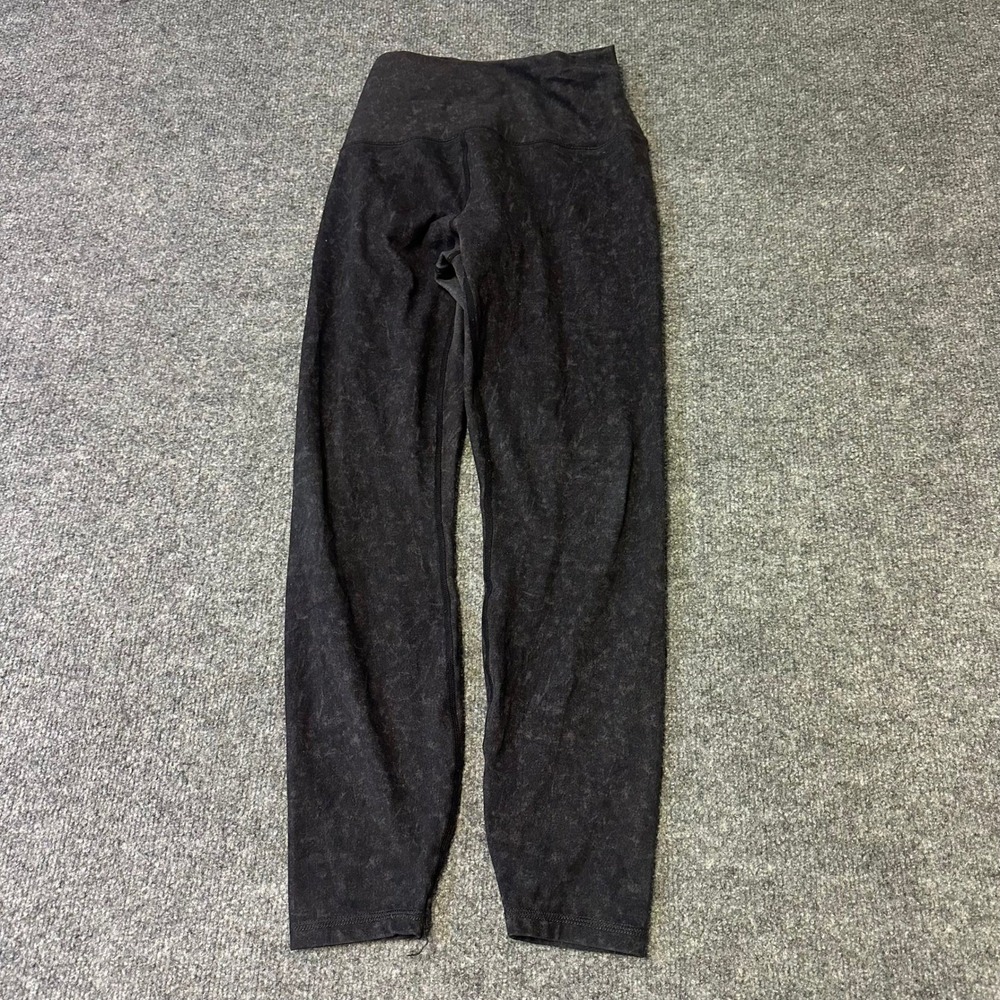 Lululemon Leggings Womens Size 4 Black Acid Wash Align High Rise 25 Inseam